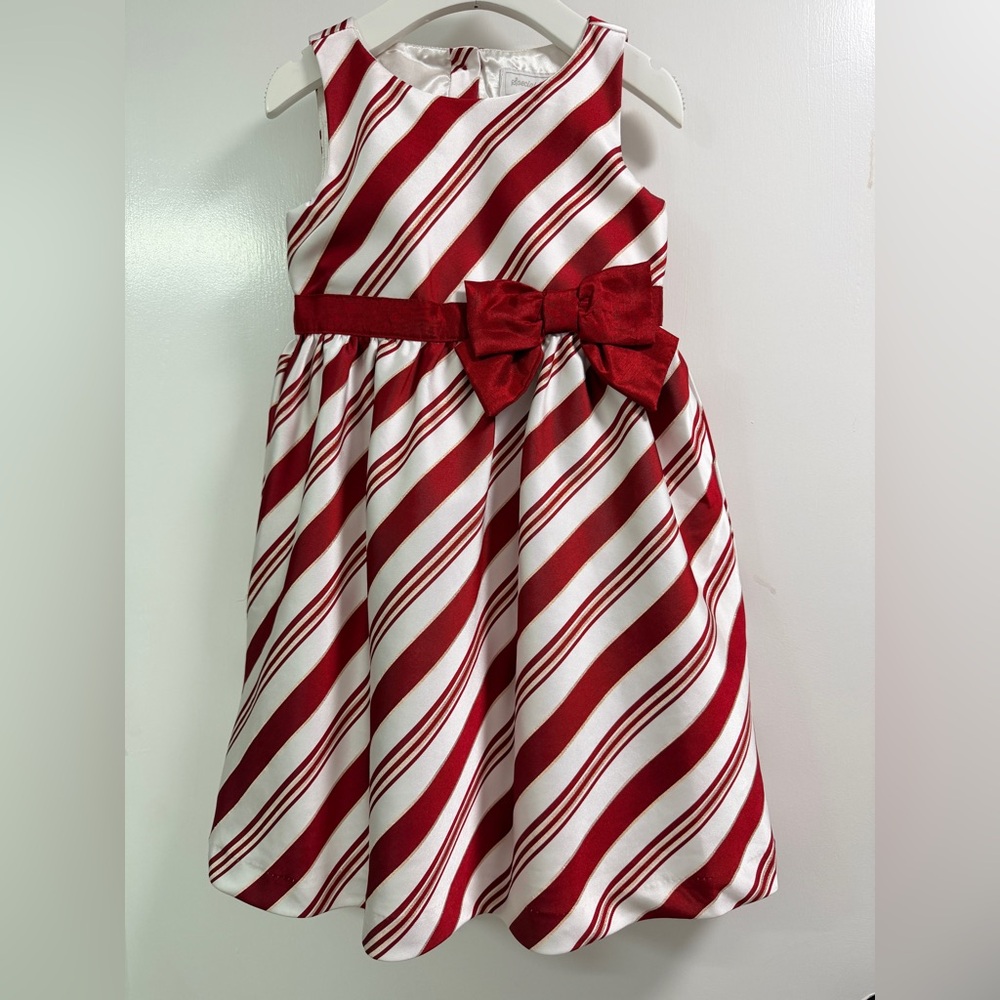 Red and White Striped Dress with Bow Gymboree dress